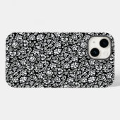 葉パターン14b.ブラックBG Case-Mate iPhoneケース (裏面 (横))
