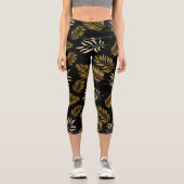 葉パターン16 カプリレギンス (正面)