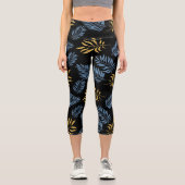 葉パターン17 カプリレギンス (正面)