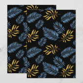 葉パターン17 サンキューカード (正面/裏面)