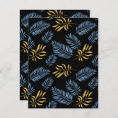 葉パターン17 ノートカード (正面/裏面)