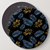 葉パターン17 缶バッジ (正面&裏面)