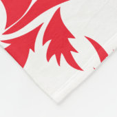 葉パターン（の模様が）ある フリースブランケット (角)