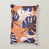 葉パターン アクセントクッション (裏面(縦))