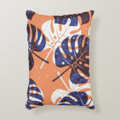 葉パターン アクセントクッション (正面(垂直))