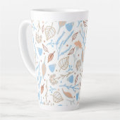 葉パターン カフェラテマグ (左アングル)