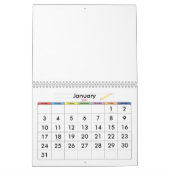 葉パターン カレンダー (1月 2027)