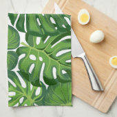 葉パターン キッチンタオル (四つ折り)