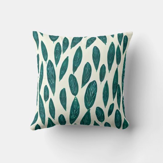 葉パターン クッション (裏面)