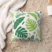 葉パターン クッション (ブランケット)