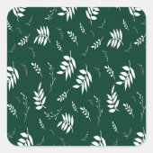 葉パターン スクエアシール (正面)