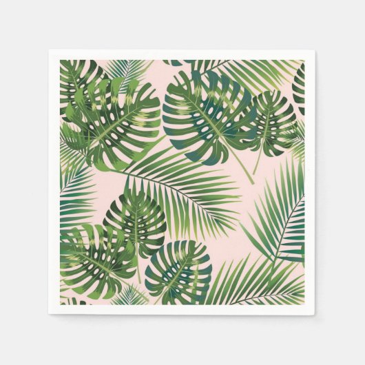 葉パターン スタンダードカクテルナプキン (正面)