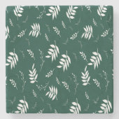 葉パターン ストーンコースター (正面)