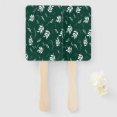 葉パターン ハンドファン (正面&裏面)