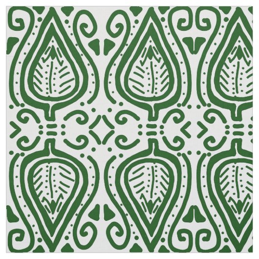 葉パターン ファブリック (見本)