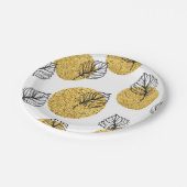 葉パターン ペーパープレート (アングル)