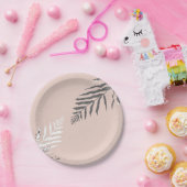 葉パターン ペーパープレート (パーティー)