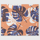 葉パターン ラッピングペーパー (フラット)