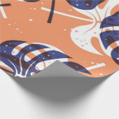 葉パターン ラッピングペーパー (角)