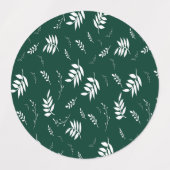 葉パターン ラベル (デザイン1)