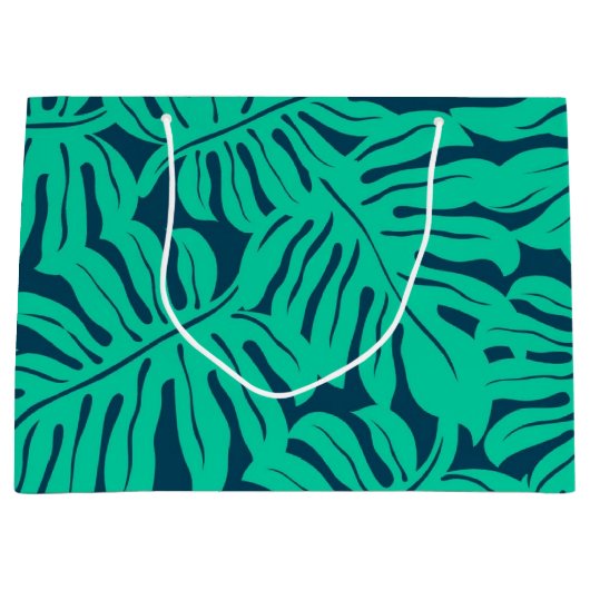 葉パターン ラージペーパーバッグ (正面)