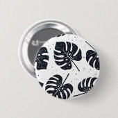 葉パターン 缶バッジ (正面&裏面)