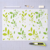 葉パターン 薄葉紙 (クラフト)