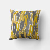 葉パターンOchre クッション (裏面)