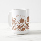 葉パーソナライズされた紅葉 コーヒーマグカップ (正面左)