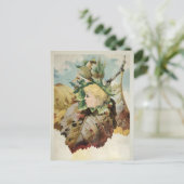 葉ビクトリアンの子はがき ポストカード (スタンド正面)