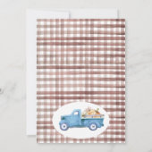 葉ピンクトラックリトルカボチャ1st誕生日 招待状 (裏面)