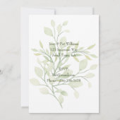 葉フレームガーデンパーティの招待状 セーブザデート (裏面)