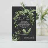 葉フレーム悔やみや弔慰サンキューカード サンキューカード (スタンド正面)