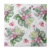 葉フローラ熱帯模様 タイル (正面)