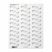 葉ブーケ差出人住所ラベル ラベル (フルシート)