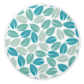 葉プリントセラミックキャビネットのノブ セラミックノブ (正面)