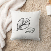 葉プリント クッション (ブランケット)