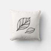 葉プリント クッション (正面)