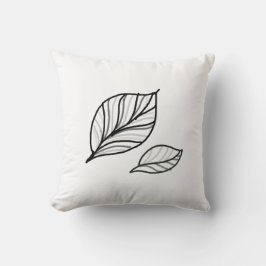葉プリント クッション
