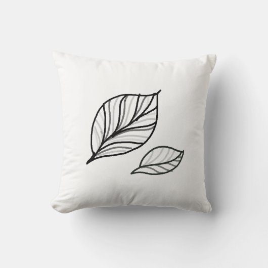 葉プリント クッション (正面)