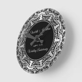 葉マンダラ25周年記念 ラウンド壁時計 (傾斜)