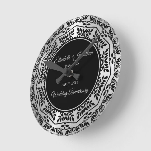 葉マンダラ25周年記念 ラウンド壁時計 (傾斜)