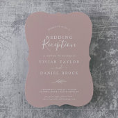 葉ミニマル板 |ほこりっぽいバラウェディングレセプション 招待状