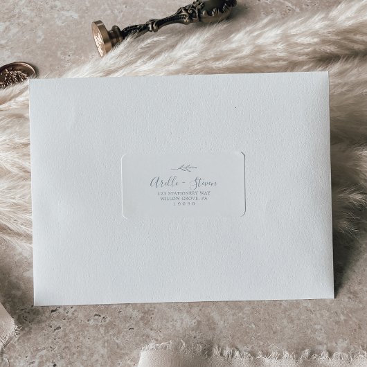 葉ミニマル板 |ほこりっぽい青い住所 シール