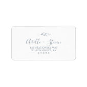 葉ミニマル板 |ほこりっぽい青い住所 シール (正面)