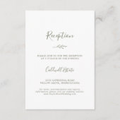 葉ミニマル板 |オリーブグリーン披露宴 エンクロージャーカード (正面)