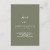 葉ミニマル板 |ダークグリーンホテル エンクロージャーカード (正面)