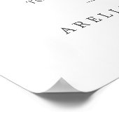 葉ミニマル板 |ダークグレー結婚の歓迎 ポスター (角)