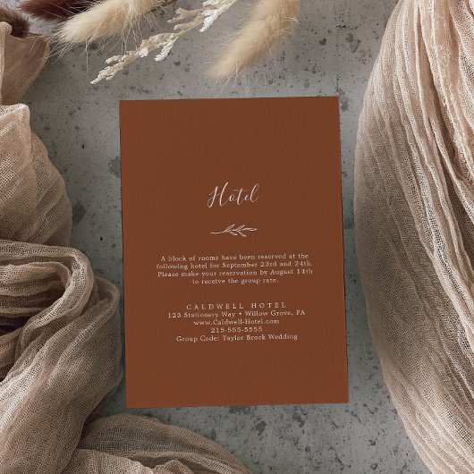 葉ミニマル板 |テラコッタホテル エンクロージャーカード