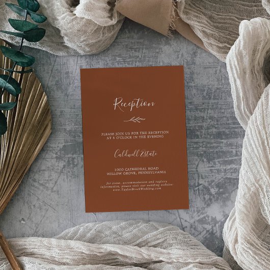 葉ミニマル板 |テラコッタ披露宴 エンクロージャーカード